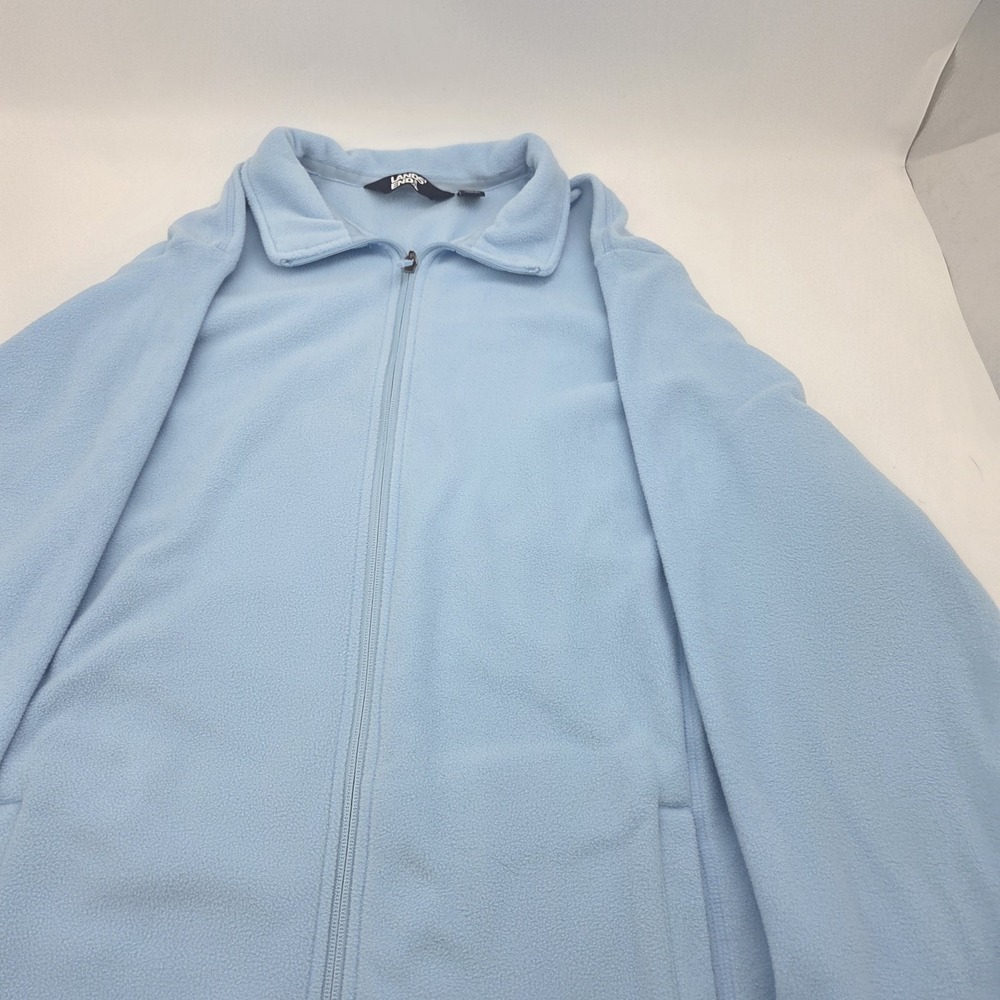 Lands' End Men's XXL 2XL Full zip Baby Blue Cotton Sweater Fleece - Picture 5 of 12